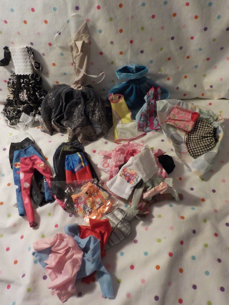 Large Lot of Barbie clothes, 35 pcs,Dresses, Gowns,Skirts, pants, tops,jackets#2