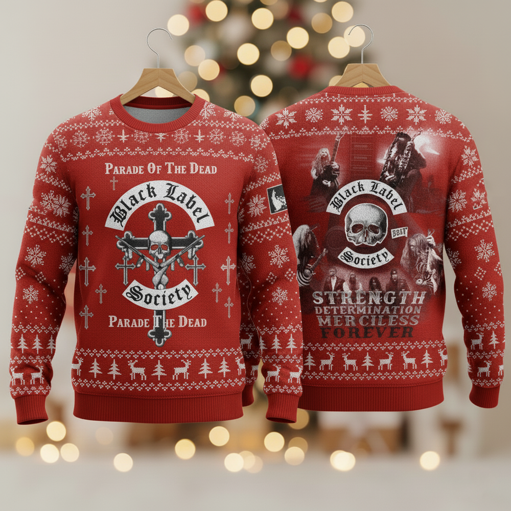 Unique Black Label Society RED Ugly Sweaters For Everyone On The Christmas ND01D