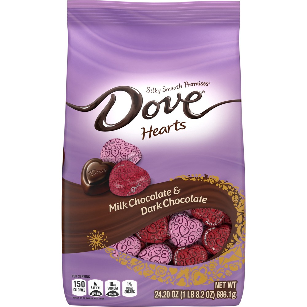 Dove Promises Chocolate Valentines Day Candy Hearts -24.2 oz Bag