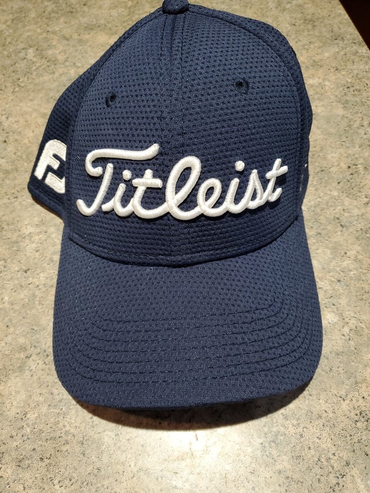 Titleist Pro V1 FJ New Era Fitted Small-Medium Navy White Neo Mesh Golf Cap Hat
