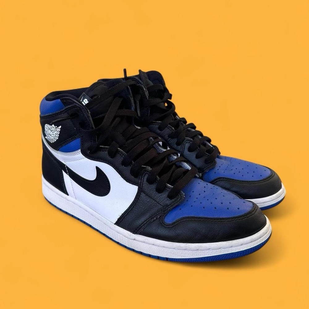 Nike Air Jordan 1 Retro High OG Royal Toe Colorblock Leather Black White Blue