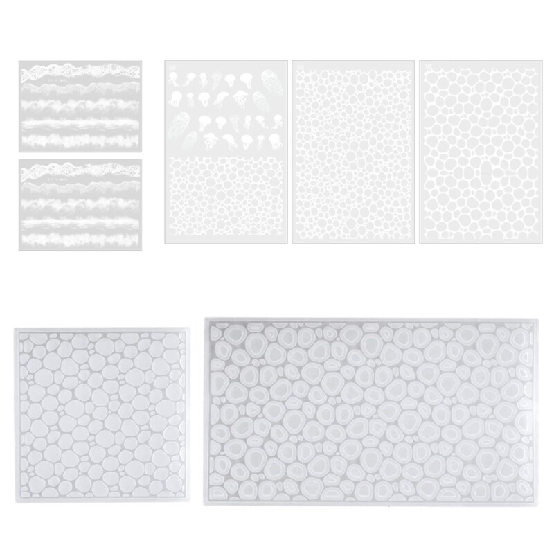 Epoxy Resin Sea Wave Ripple DIY Casting Mold for Ocean Theme Crafts