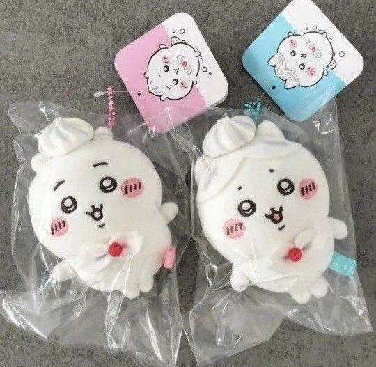 Chiikawa Hachiware Whipped Cream Birthday Mascot Plush 2-piece Set New