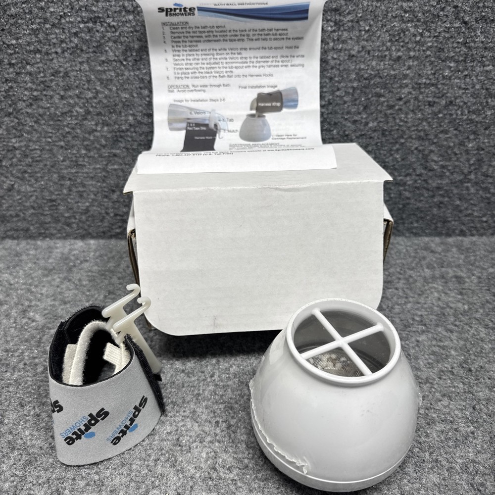 White BB-WH Sprite Filtered Bath Ball with Soft Bristles  