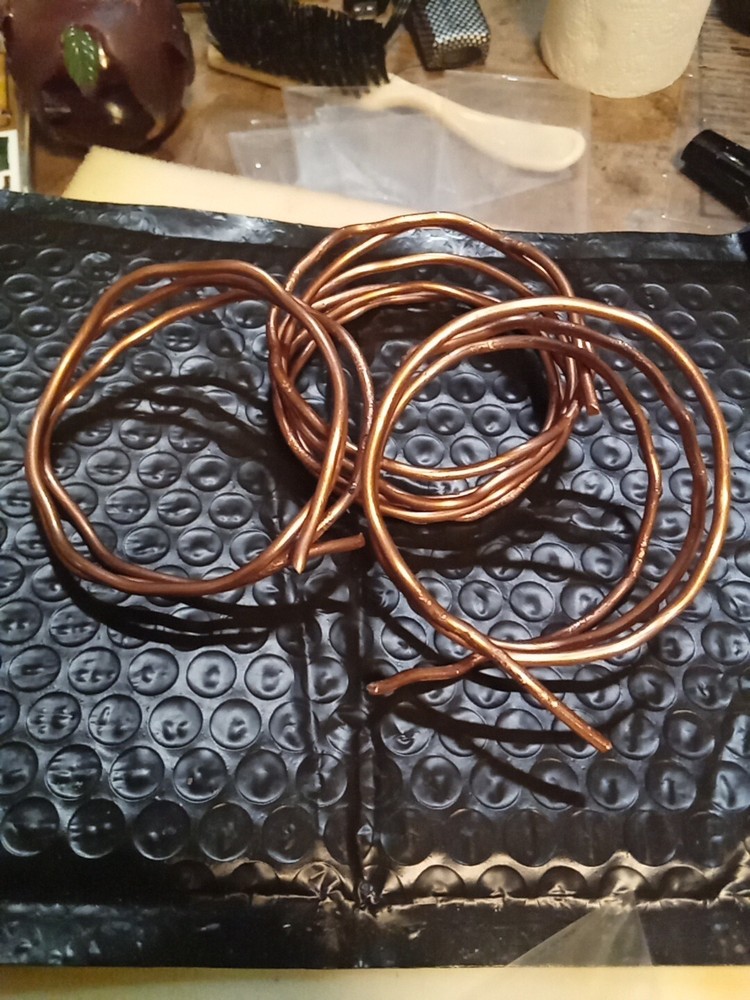 11 Ga Scrap Copper  Round Wire, For Crafting Art Jewelry Or Melting , 15ft.