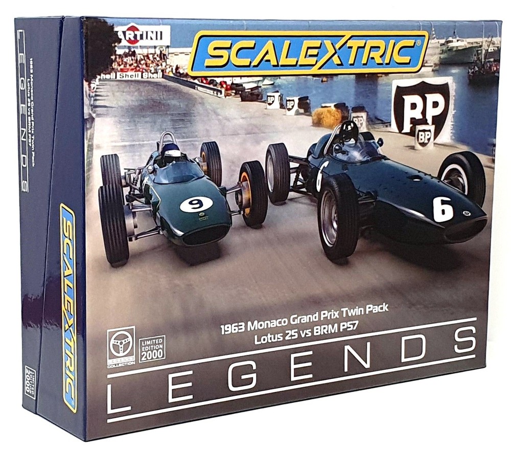 Scalextric 1/32 Scale C4580A - 1963 F1 Monaco GP Twin Pack Lotus 25 v BRM P57