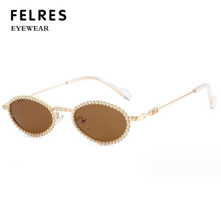 Metal Oval UV Protection Sunglasses for Men and Women, Outdoor Party Shades