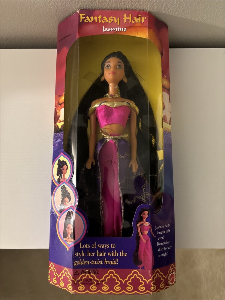 1994 Princess Jasmine Disney Barbie Doll Fantasy Hair Aladdin Mattel Box NIB