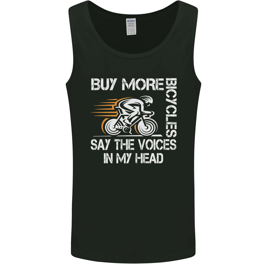 Cycling Buy More Bicycles Funny Cyclist Mens Vest Tank Top