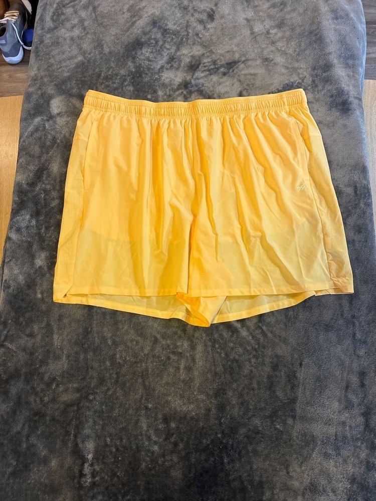 DSG Men's Yellow Stride 5 Inch Running Shorts XXL