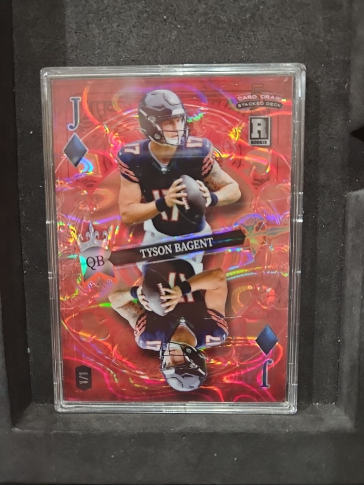 Tyson Bagent (1/1) RC #DK-TB 2023 Wild Card Card Draw on the Mirror