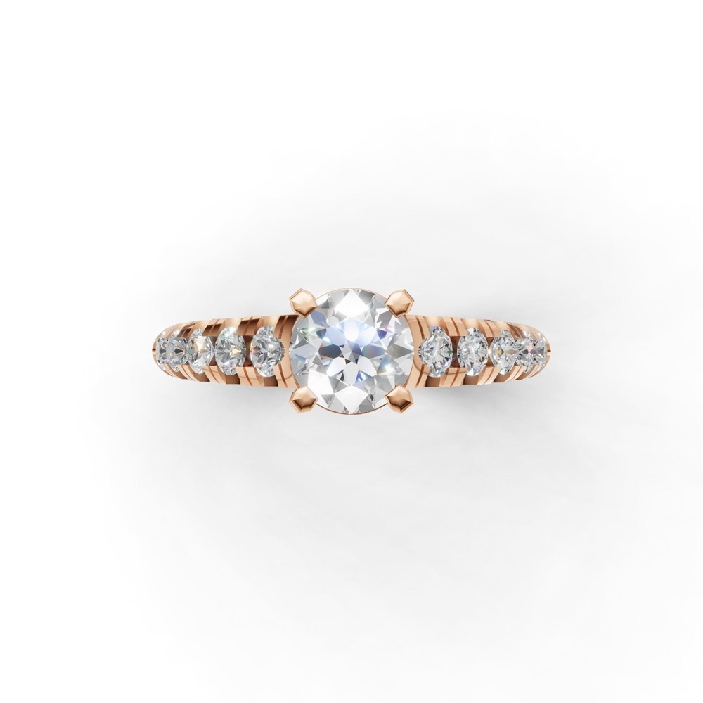 2Ct Round Cut Lab Created Diamond Wedding Women's Ring 14K Rose Gold Plated