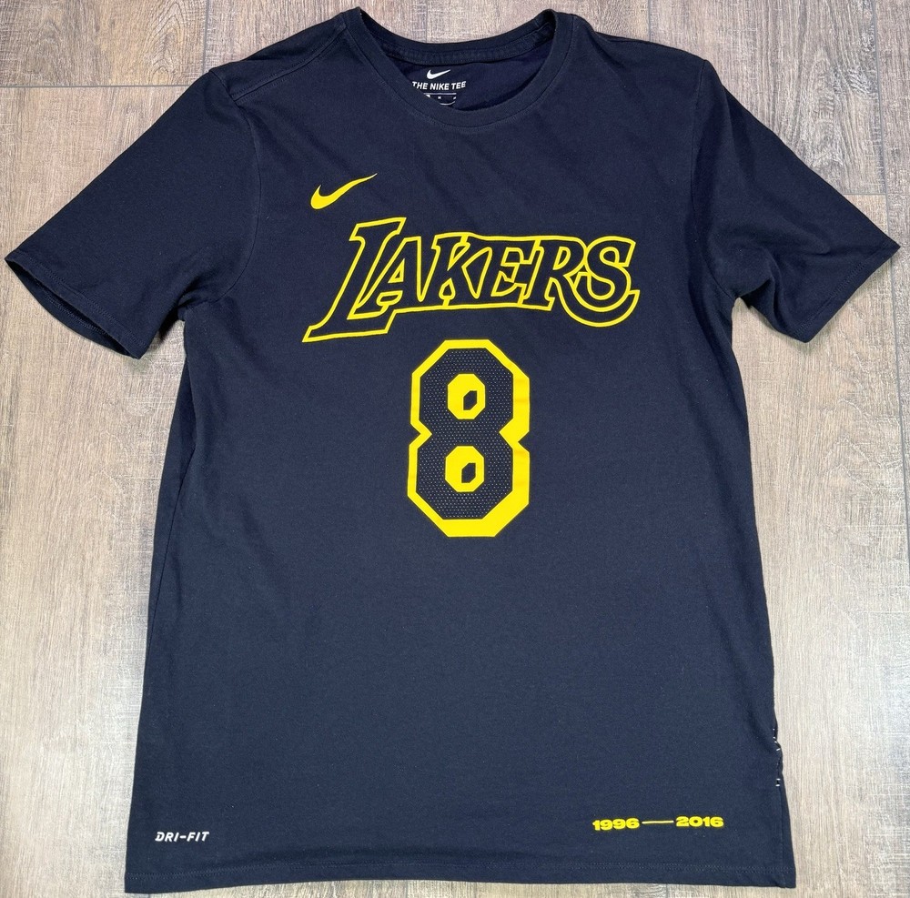 Nike Dri-Fit Kobe Bryant Black Mamba Jersey Shirt Mens M Lakers Retirement Tee