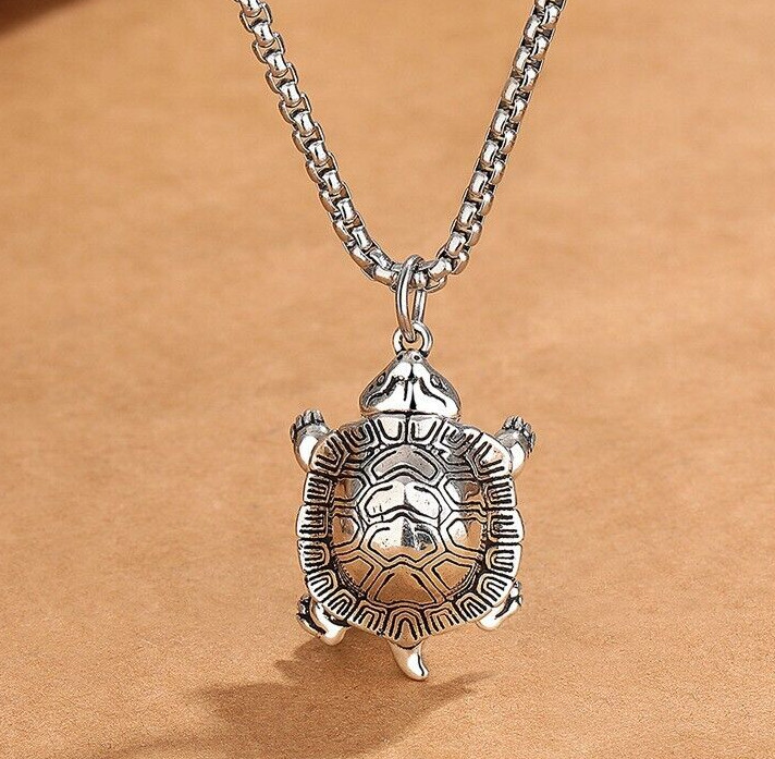 Men's Pendant Necklace Amulet Lucky Turtle Necklace Pendant Lucky Jewelry Gift