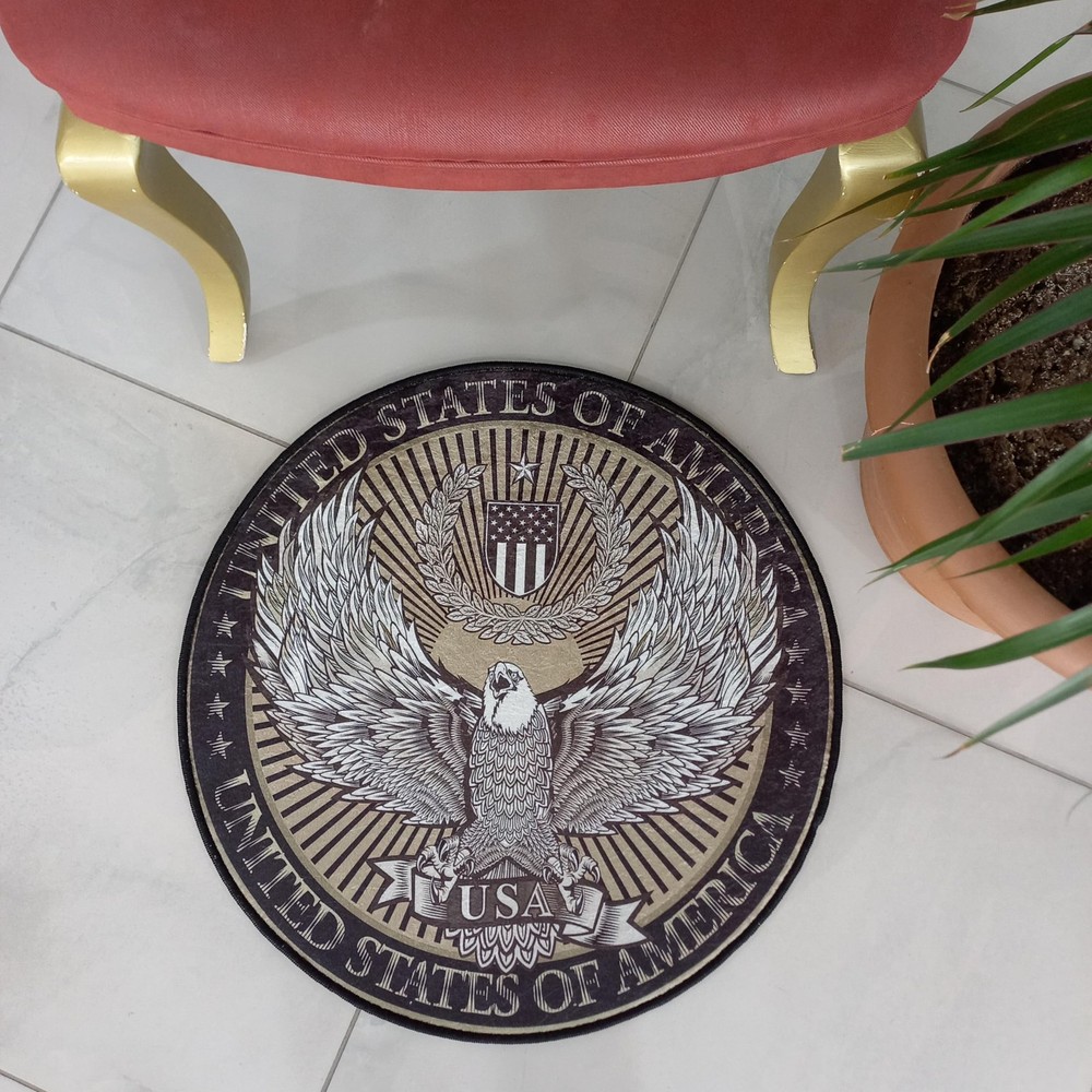 US President Seal Rug - Patriotic Eagle Carpet for Office or Home