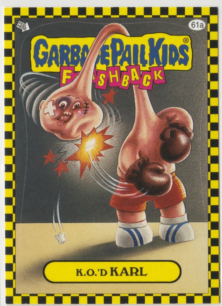 K.O.'d Karl #61a Garbage Pail Kids GPK 2010 Flashback Series 1 FB1 Trading Card