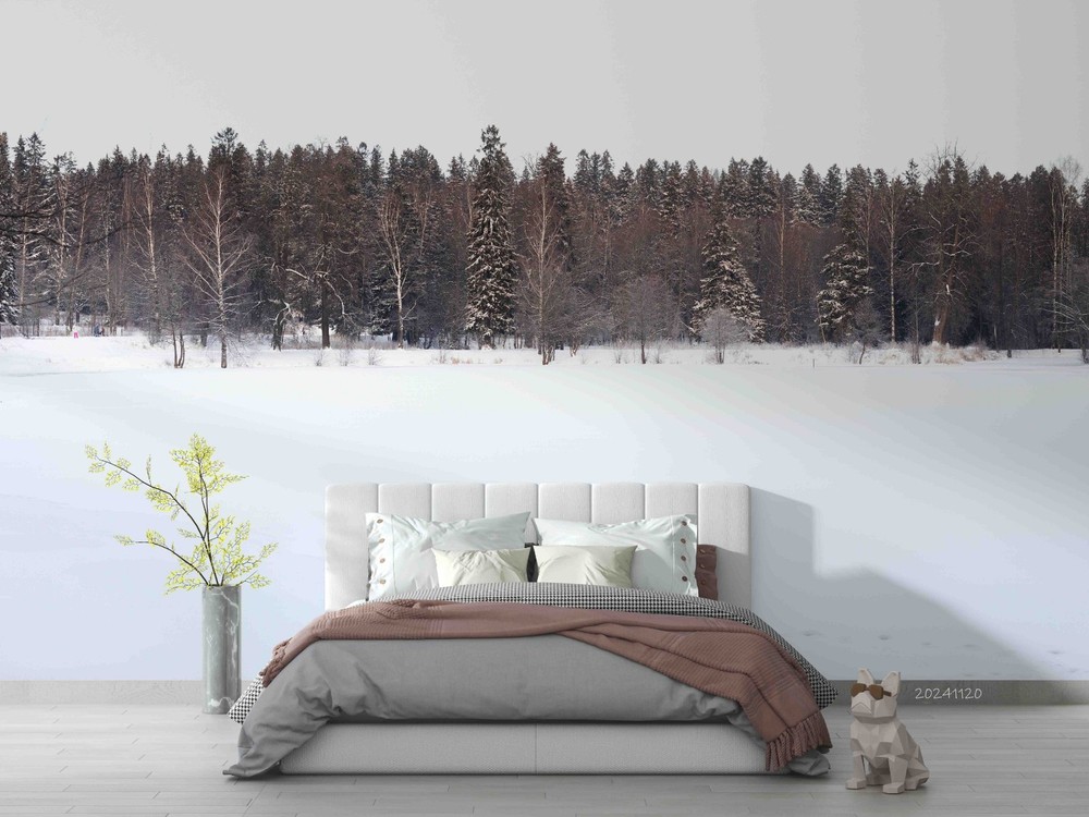 3D Winter Forest Landscape Wall Murals Wallpaper Murals Wall Sticker 5