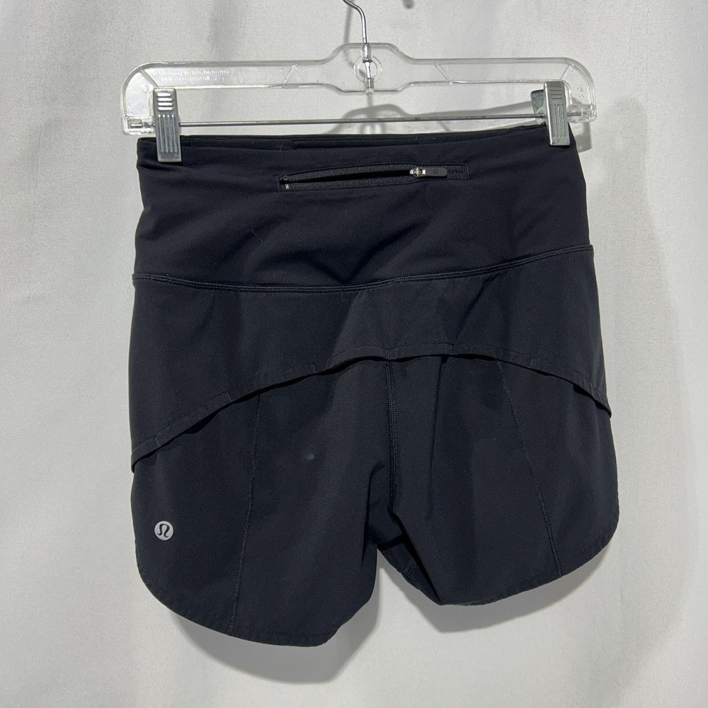 Lululemon Womens Speed Up High-Rise Lined Shorts Black Size 2 LW7BJ8T