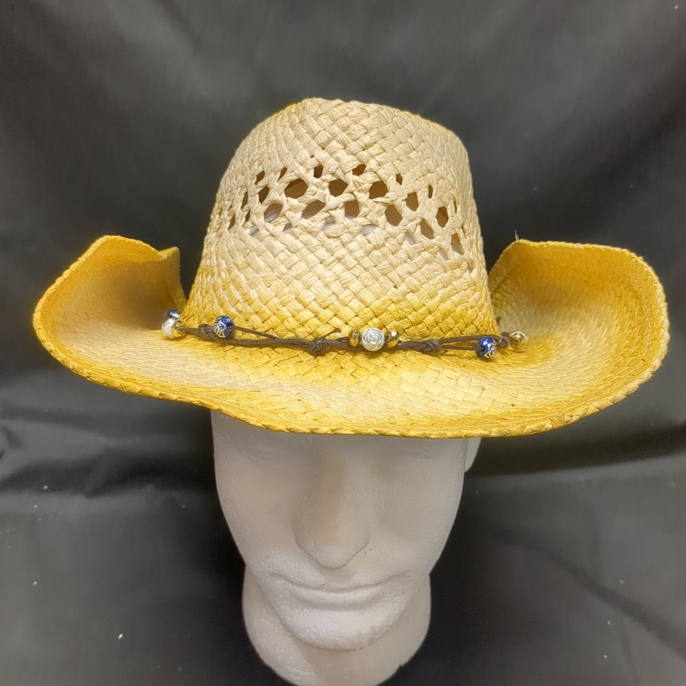 Lucky 7 Women's Straw/Paper Cowboy Hat One Size NWT