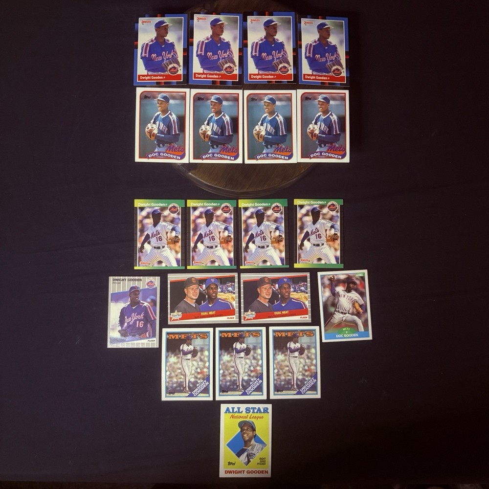(Lot of 20) Dwight/ Doc Gooden Assorted Card 1987 to 1989 Topps Donruss Fleer