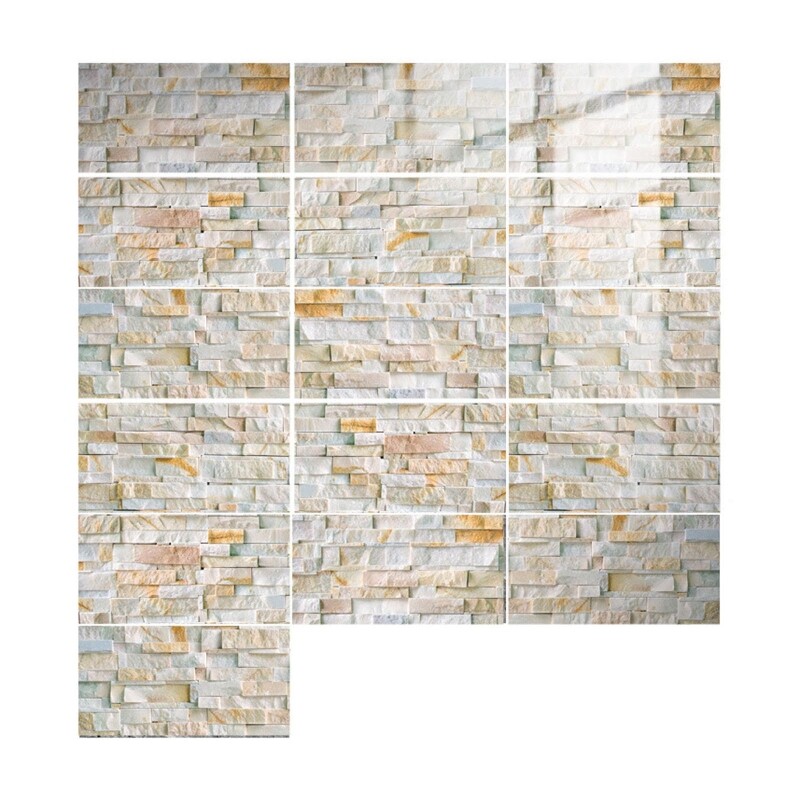 1 Set Waterproof PVC Peel & Stick Floor Tile Stickers for Bathroom Decor