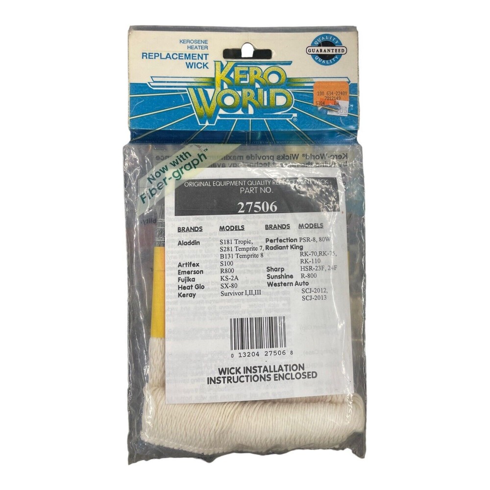 Kero World #27506 Kerosene Heater Replacement Wick For Aladdin Radiant King