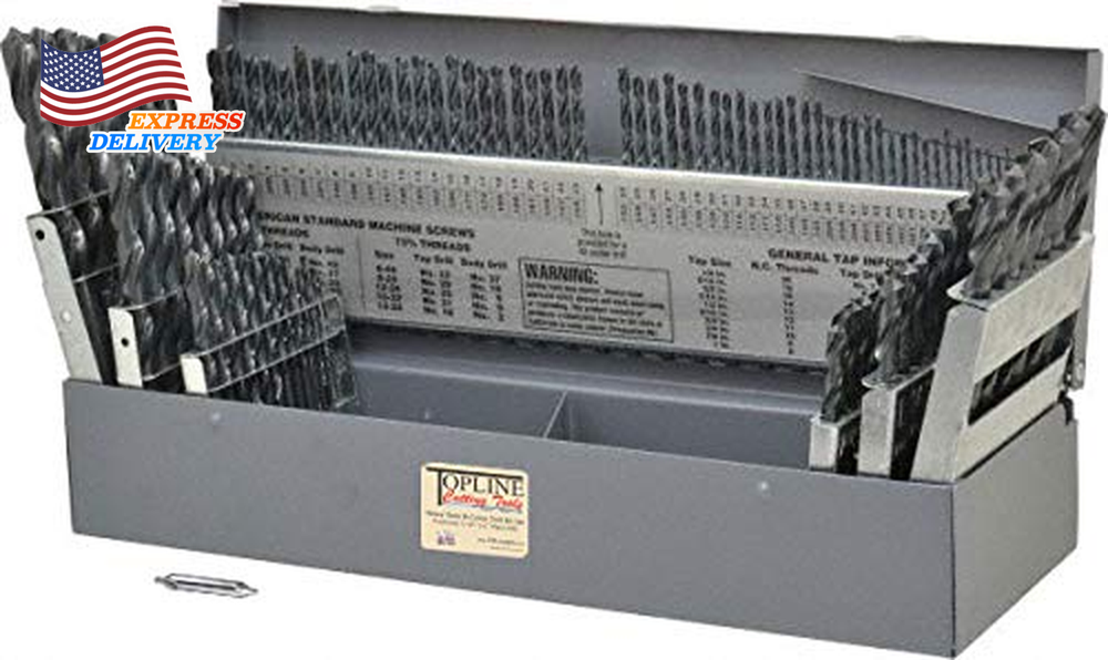 Drill Bit Set 115Pcs Fractional Letter Number Black Finish FREE SHIPPING USA