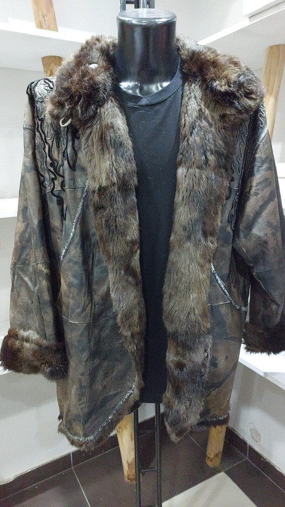 Pre-owned Woman Brown Lamb Leather Jacket Size M MGC254PI