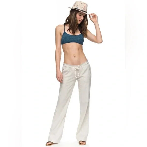 ROXY SET OF 2 WOMEN'S BLACK OCEANSIDE BEACH PANTS White / Black size XL