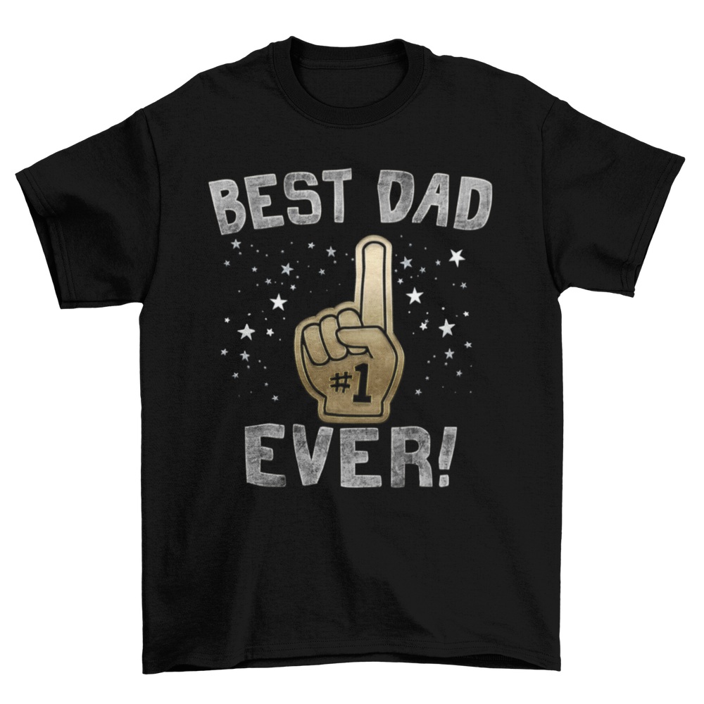 Best Dad Ever #1 Mens T-Shirt Gift for Fathers Day Birthday Christmas-image