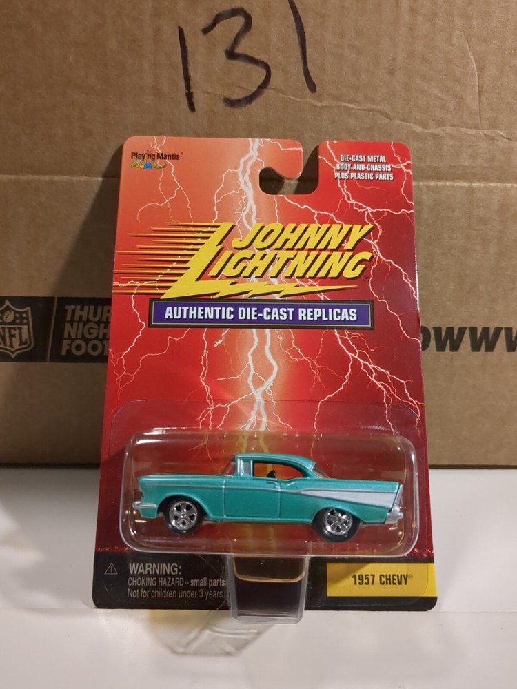 Johnny Lightning Authentic Die-Cast Replicas Teal  1957 Chevy NEW