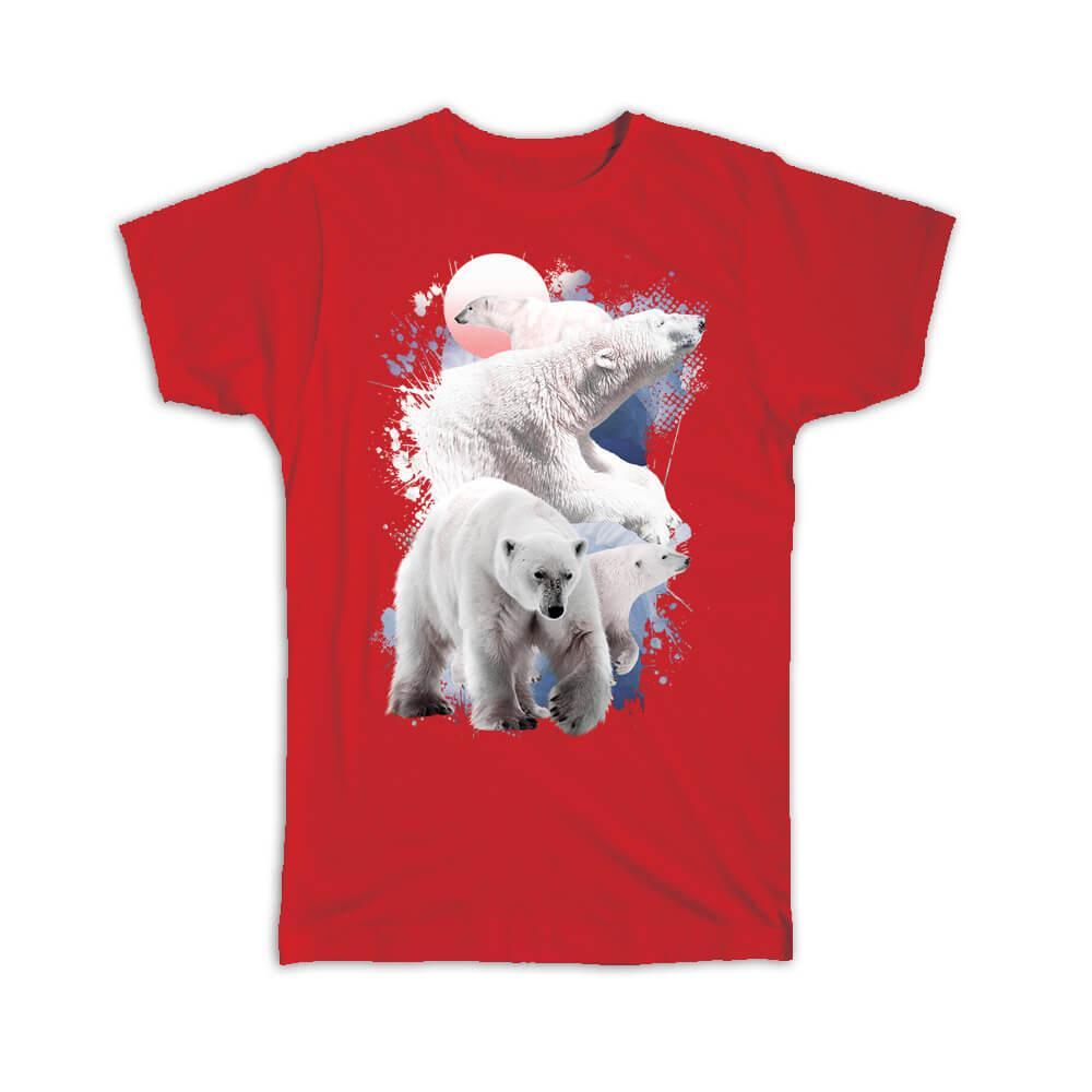 Gift T-Shirt : Polar Bears Wildlife Wild Animal Winter Bear Photography Cute