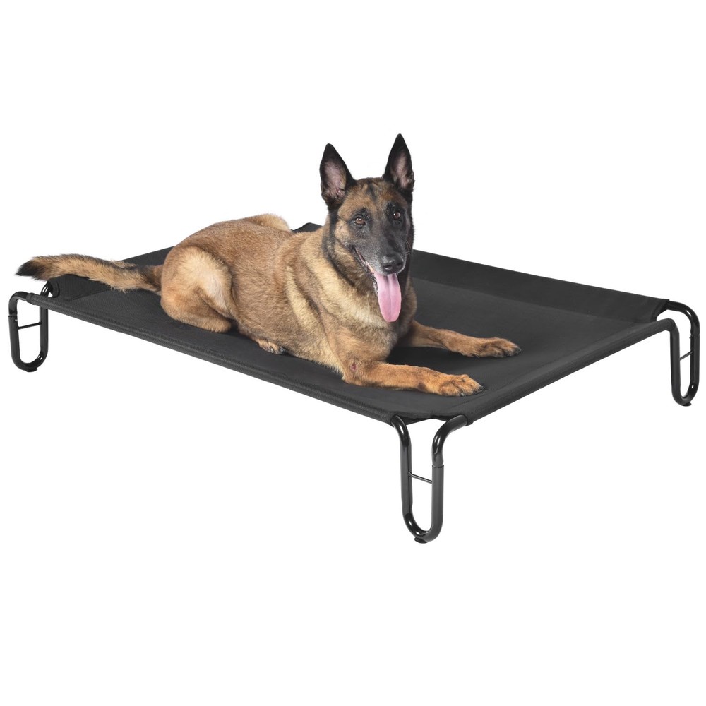 Elevated Outdoor Dog Bed for Large Breeds - Waterproof Cooling Cot Easy to Clean