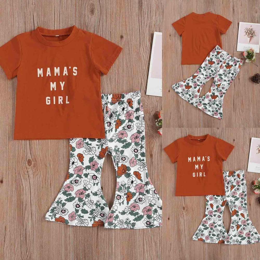 2Pcs Baby Boy Summer Clothes Outfits Short Sleeve Letter T-Shirt Trouser Set