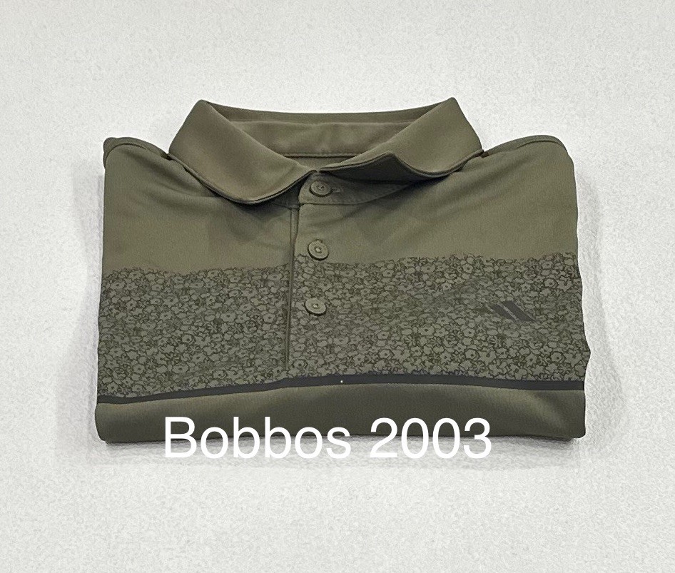 Adidas Men's Stretch Short Sleeve Chest Print Polo Shirt, Olive (Green), Size S