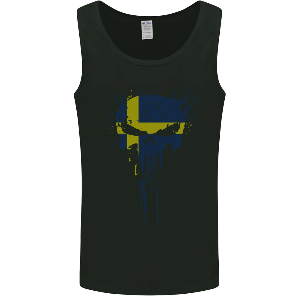 Sweden Skull Gym Training Bodybuilding Mens Vest Tank Top