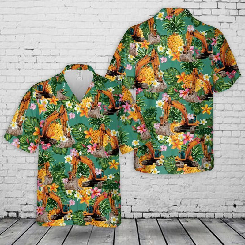 Excavator 3D HAWAII SHIRT The Mother Day Gift US Size Christmas Gift Halloween