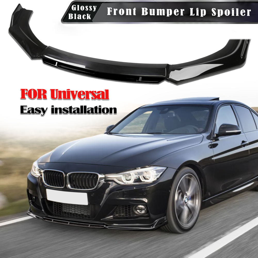 For BMW 3 Series Universal Front Bumper Lip Spoiler Splitter Diffuser Black