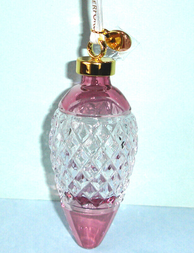 Waterford Crystal Lismore HOPE Drop Ornament Cranberry 2022 5 Inch New #1059693
