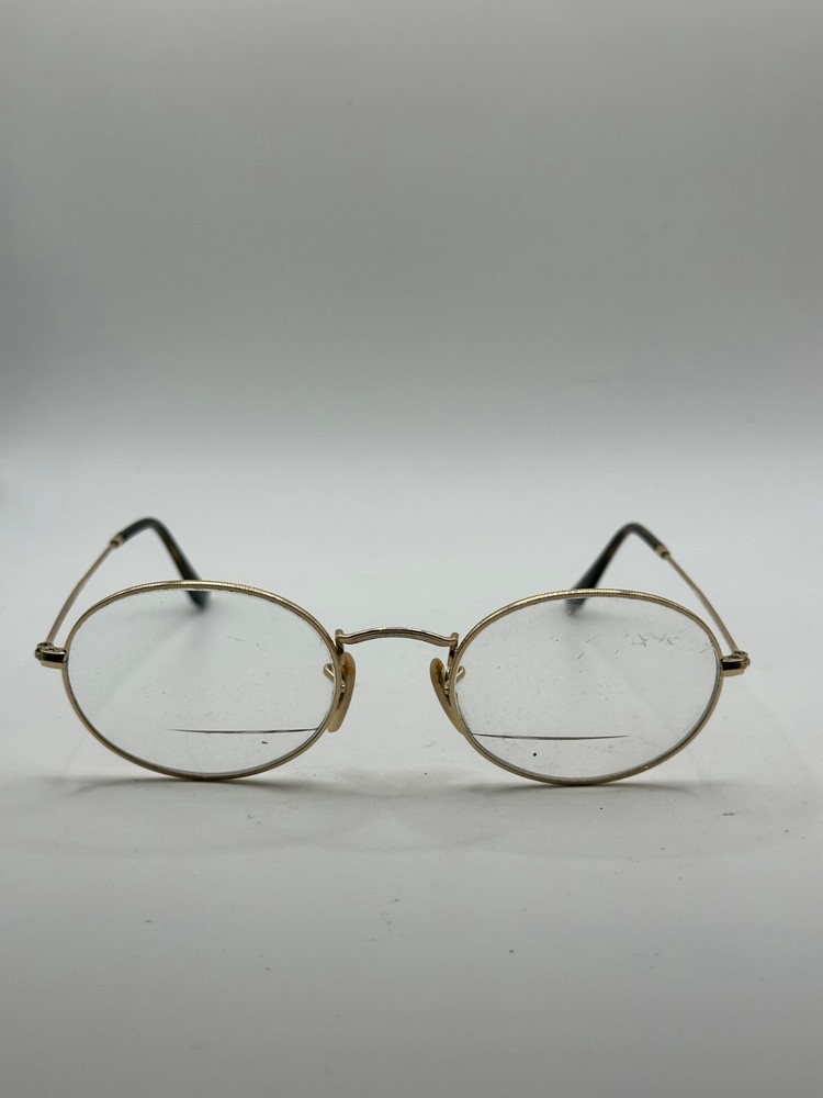 Ray-Ban RB3547-N 001 Polished Arista Gold Round Eyeglasses Full Rim FRAMES ONLY