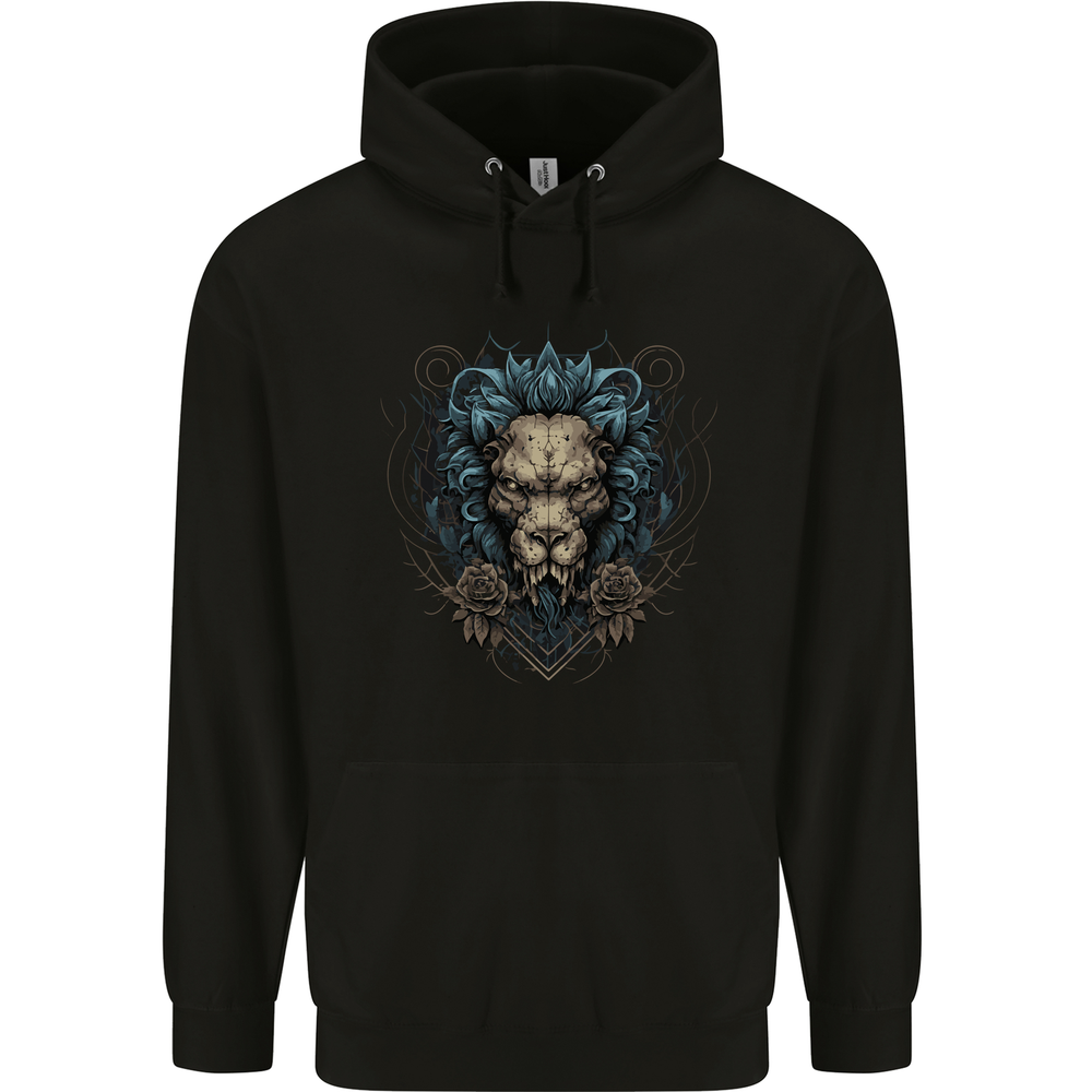 Devil Lion Skull Fantasy Demon Mens 80% Cotton Hoodie