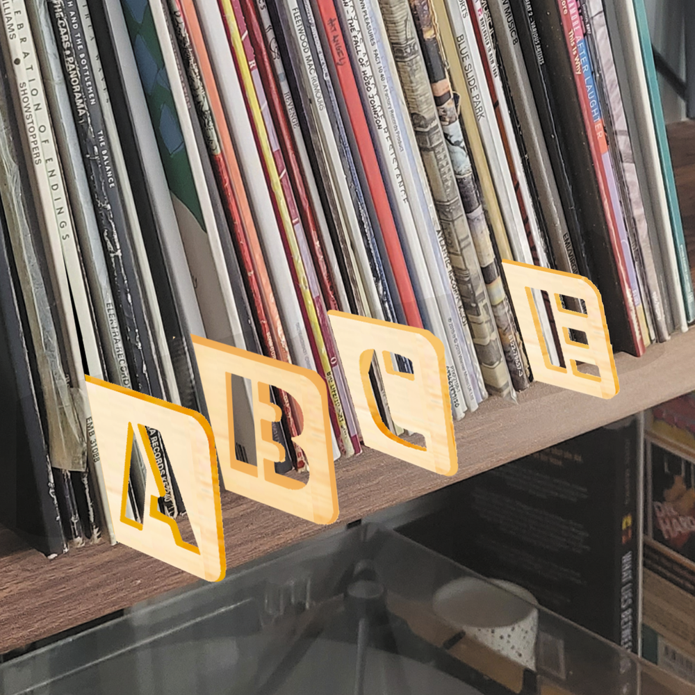 A-Z  Dividers For Vinyl Records - Alphabetical Order, LP Organiser, Separator