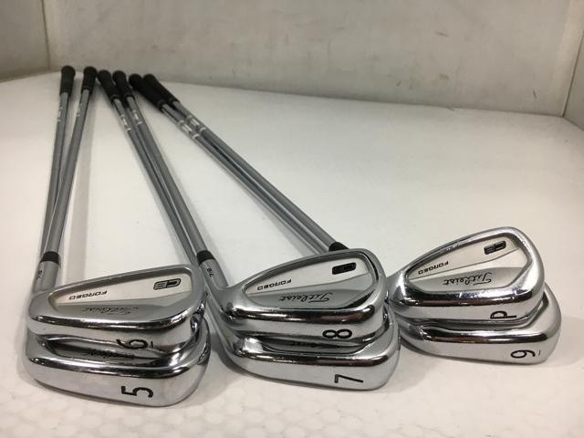 Titleist CB FORGED 718 Iron Set 5-9+PW AMT TOUR WHITE S200 Stiff Flex Right Hand Used 6pc