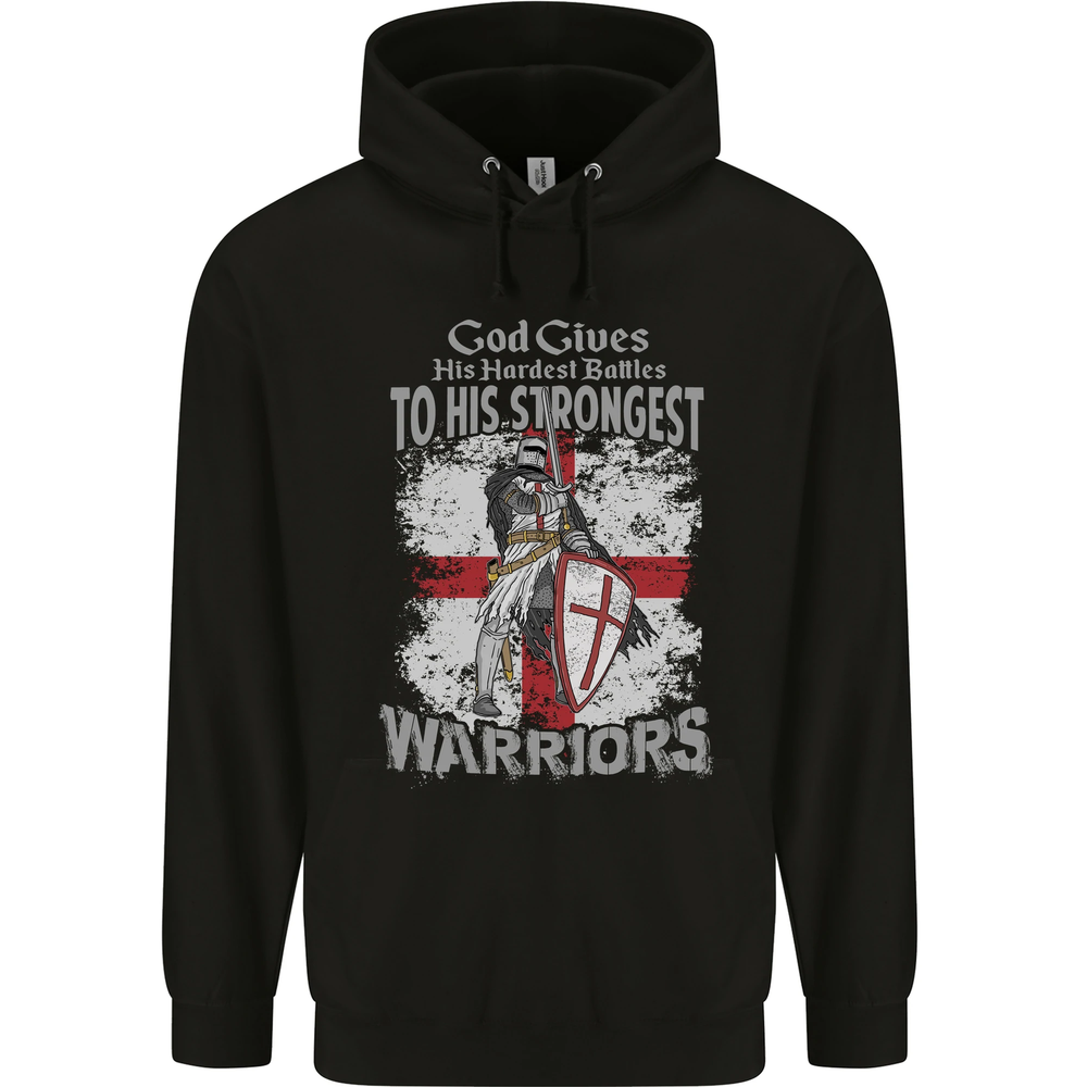 St Georges Day Knights Templar Warriors Mens 80% Cotton Hoodie