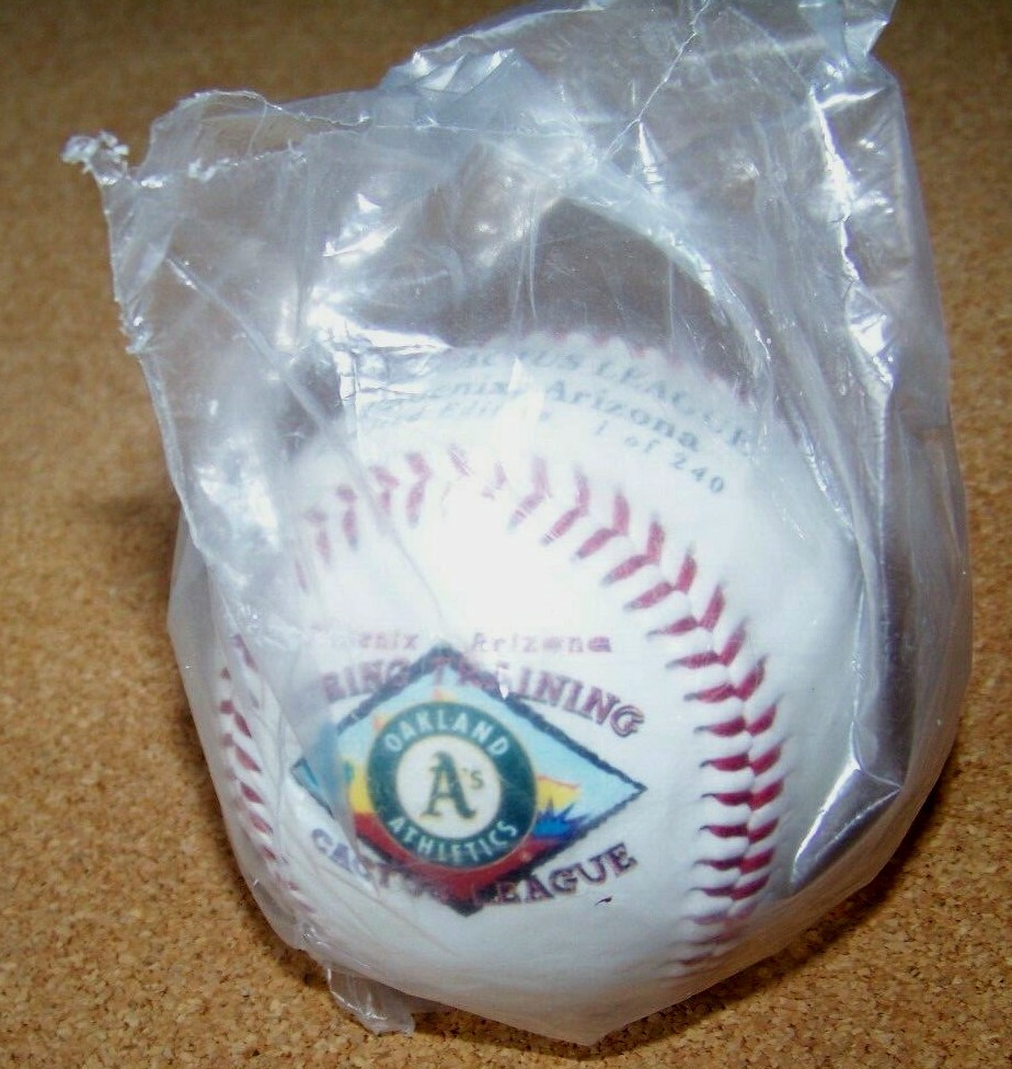 1998 Oakland Athletics A's Colorado Rockies Spring Training baseball HAL