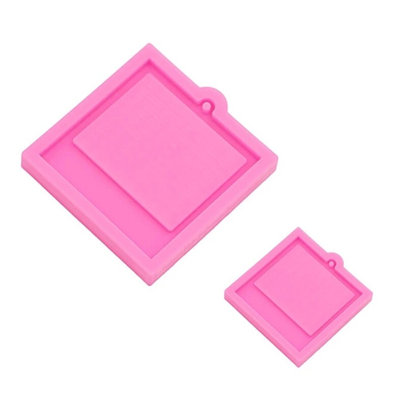 DIY Resin Silicone Mold for Photo Frame Keychain Clay UV Craft