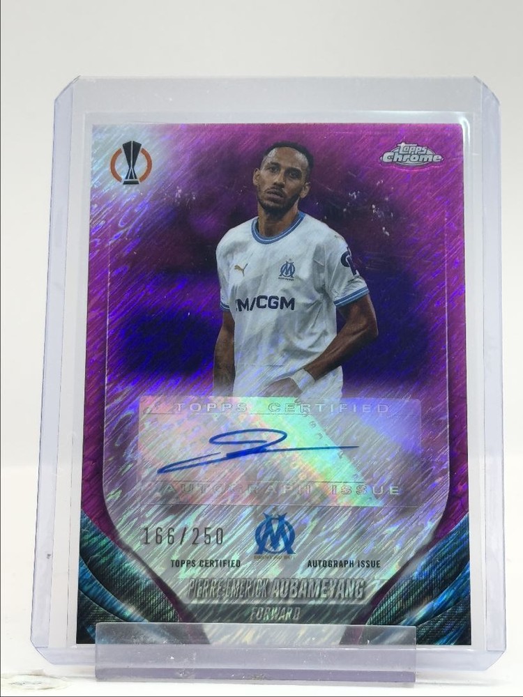 PIERRE-EMERICK AUBAMEYANG 2023 TOPPS CHROME PINK SHIMMER AUTO /250 Q0902