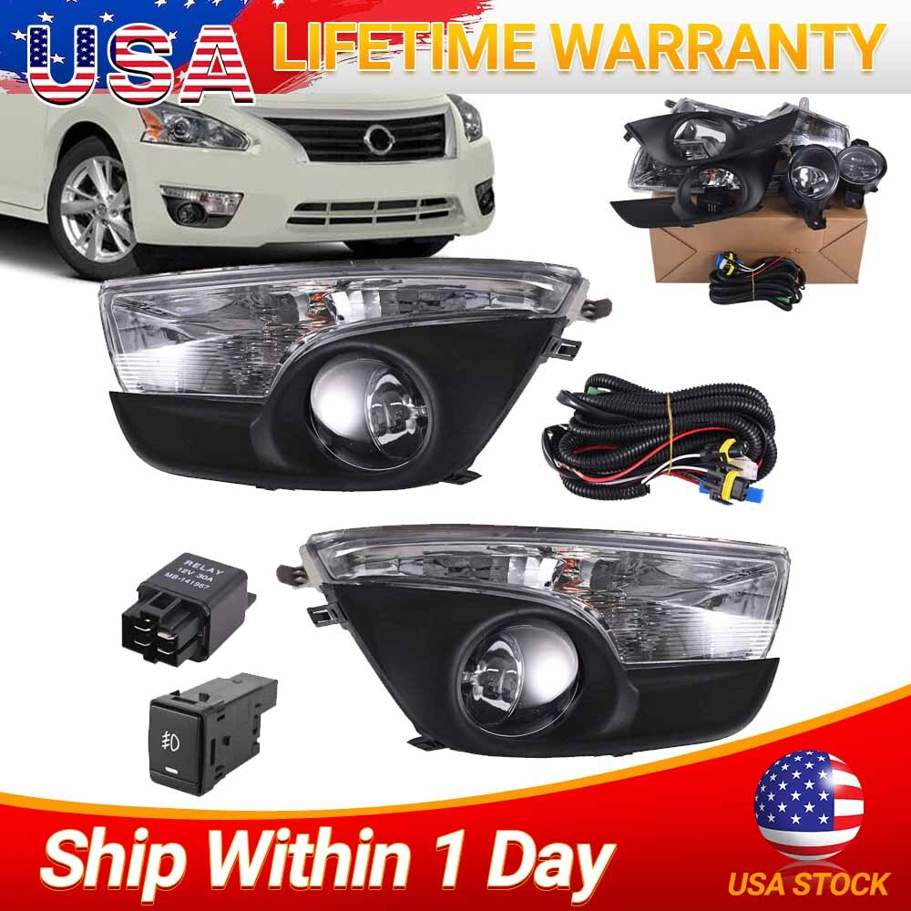 For 2013-2015 Nissan Altima Pair Fog Light & Corner Turn Signal Lamp w/ Wiring