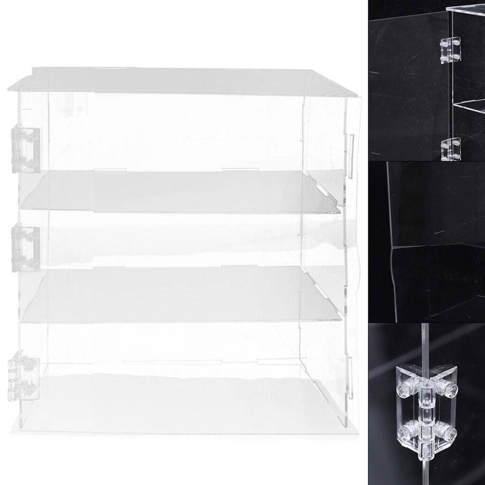 Acrylic 3 Tiers Display Case Shelf Dustproof Showcase Holder Action Figures New