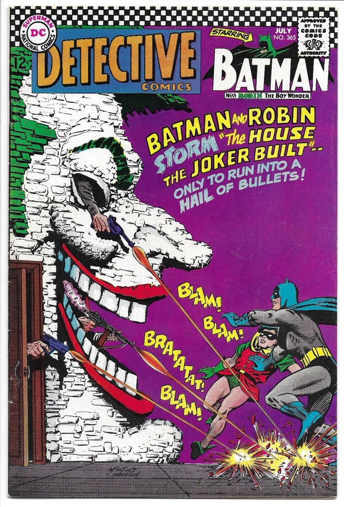 DETECTIVE COMICS #365 FN+ 6.5 SILVER AGE DC! CLASSIC JOKER COVER! BATMAN & ROBIN